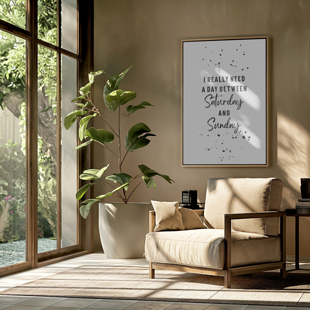 Day between Saturday and Sunday Poster